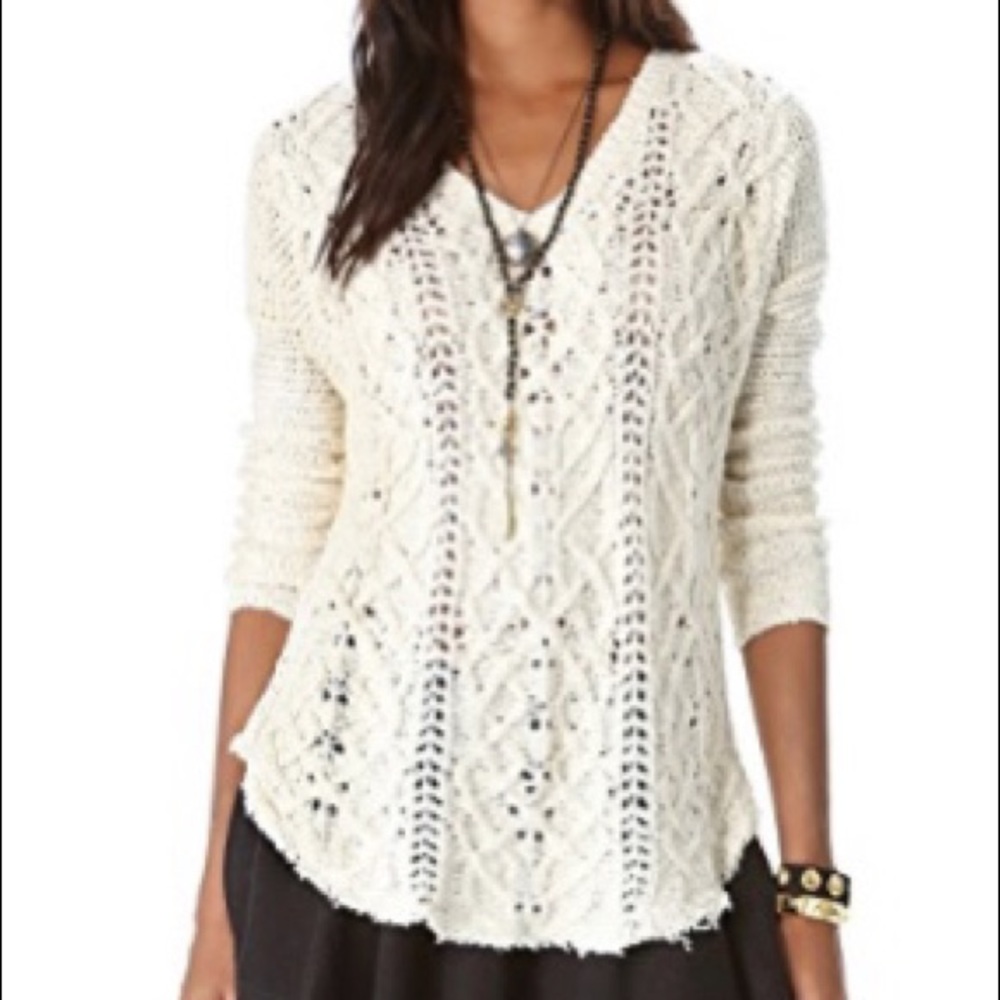 Free People Cross My Heart Pullover